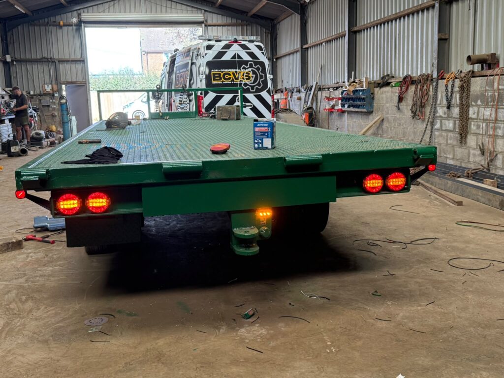 Installation of Hazard lighting to farm trailer